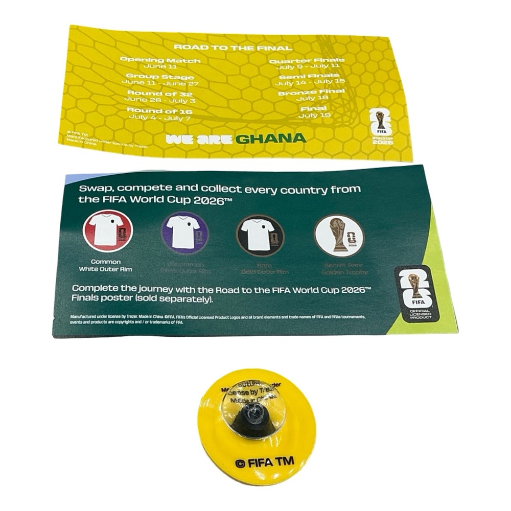FIFA World Cup 2026 Official Ghana Souvenir Ticket and Soccer Sucker Set Blue - Picture 3 of 3